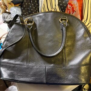 Latico Black Leather Shoulder Bag